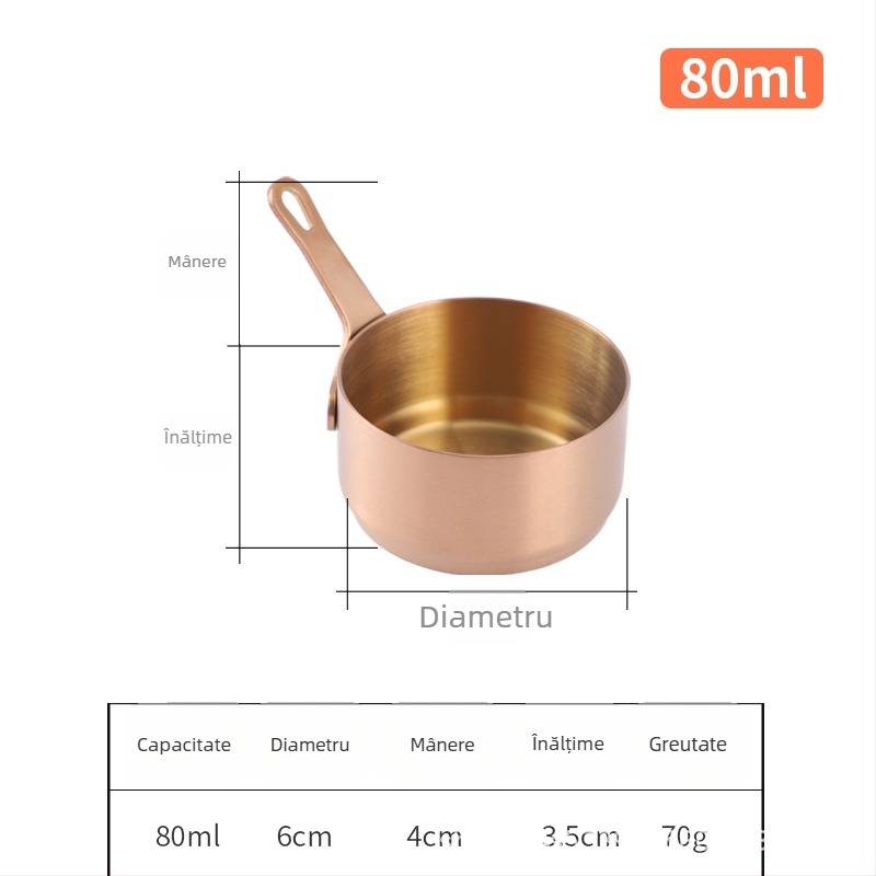 Căniță de sos din oțel inoxidabil cu mâner – farfuriu rotund pentru dipping, veselă de masă în stil japonez, imprimare logo disponibil
