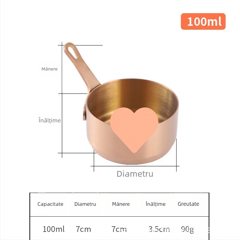 Căniță de sos din oțel inoxidabil cu mâner – farfuriu rotund pentru dipping, veselă de masă în stil japonez, imprimare logo disponibil