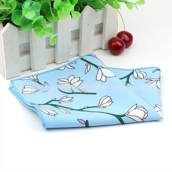 Batistă de buzunar – imprimeu chiffon floral, fibre de poliester, pentru adulți, vară 2023