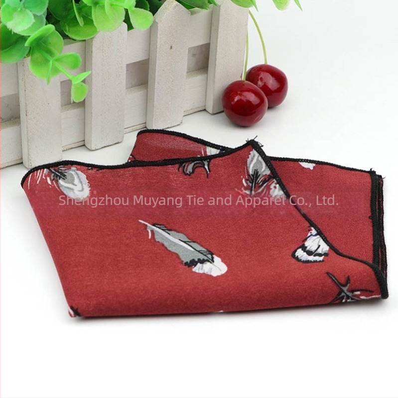 Batistă de buzunar – imprimeu chiffon floral, fibre de poliester, pentru adulți, vară 2023