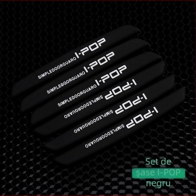 Bandă anti-coliziune pentru uși și oglinzi – set de 6 bucăți, prelungit, material siliconic (PVC), model 0-11, compatibilitate generală