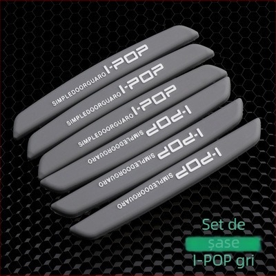Bandă anti-coliziune pentru uși și oglinzi – set de 6 bucăți, prelungit, material siliconic (PVC), model 0-11, compatibilitate generală