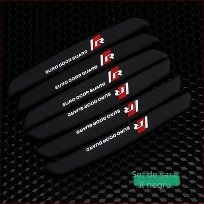 Bandă anti-coliziune pentru uși și oglinzi – set de 6 bucăți, prelungit, material siliconic (PVC), model 0-11, compatibilitate generală