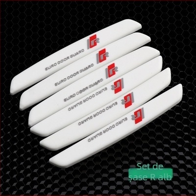 Bandă anti-coliziune pentru uși și oglinzi – set de 6 bucăți, prelungit, material siliconic (PVC), model 0-11, compatibilitate generală
