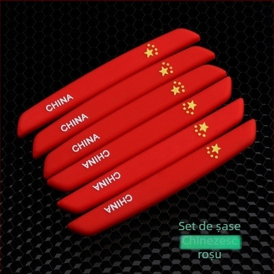 Bandă anti-coliziune pentru uși și oglinzi – set de 6 bucăți, prelungit, material siliconic (PVC), model 0-11, compatibilitate generală