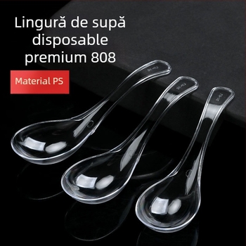 Linguri din plastic de unică folosință pentru bibimbap, pachet 100 buc, pentru takeout, nu sunt compatibile cu microundele