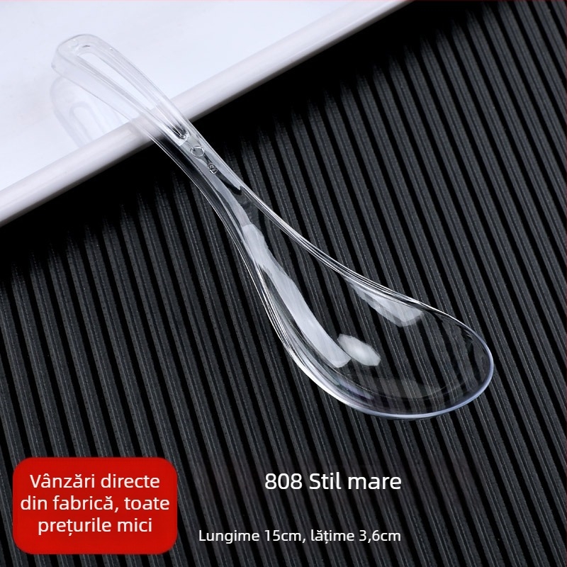 Linguri din plastic de unică folosință pentru bibimbap, pachet 100 buc, pentru takeout, nu sunt compatibile cu microundele