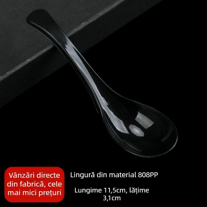 Linguri din plastic de unică folosință pentru bibimbap, pachet 100 buc, pentru takeout, nu sunt compatibile cu microundele