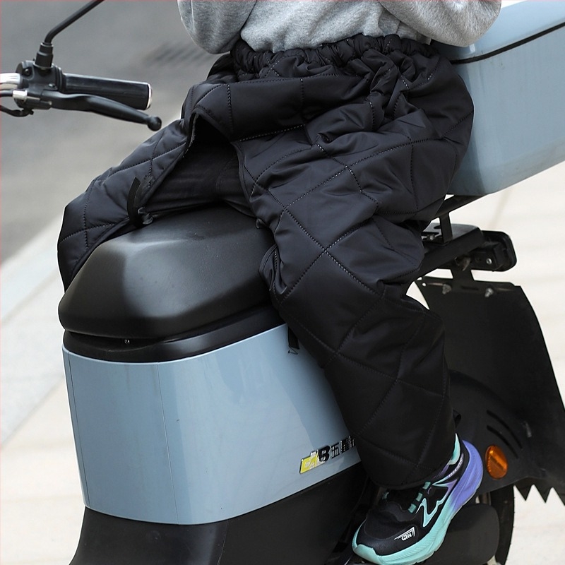 Husă pentru șaua din spate a bicicletei electrice, protecție împotriva vântului, cu căptușeală de fleece gros, impermeabilă