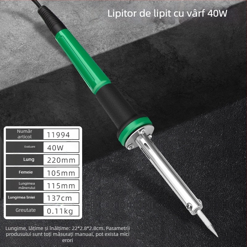 Topson fier de lipit electric cu mâner din adeziv 220-240V pentru sudură