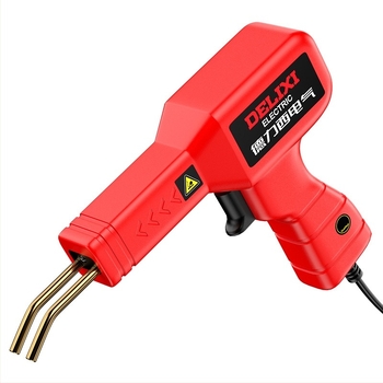 Aparat electric pentru sudură plastic pentru reparații la bara auto și sigilarea fisurilor; compatibil cu nylon, ABS, PP, PE etc.; 220V, 60Hz; încălzire electrică; dimensiuni 23.5×15.5 cm; greutate 0.63 kg