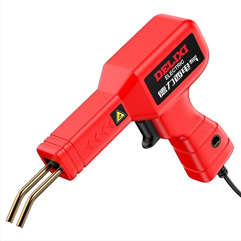 Aparat electric pentru sudură plastic pentru reparații la bara auto și sigilarea fisurilor; compatibil cu nylon, ABS, PP, PE etc.; 220V, 60Hz; încălzire electrică; dimensiuni 23.5×15.5 cm; greutate 0.63 kg