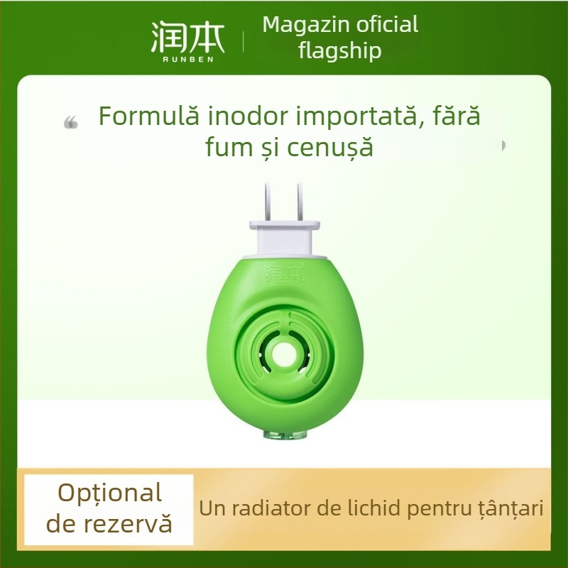 Runben lichid electric repelent pentru țânțari, fără parfum, 45 ml, pentru copii 1–3 ani