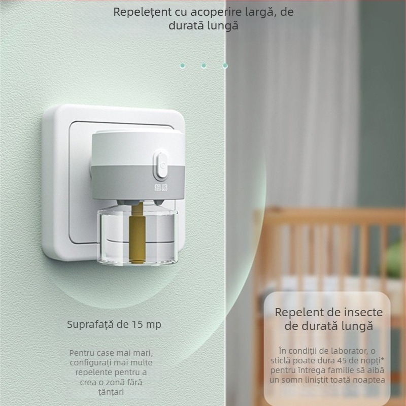 Lichid repulsor electric pentru țânțari – Mugwort parfum, formulă ușoară, sticlă unică, 24 bucăți într-o cutie, nr. înregistrare pesticid Wp20120071.