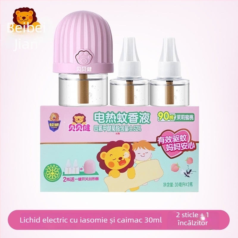 Lichid repulsor electric pentru țânțari – Mugwort parfum, formulă ușoară, sticlă unică, 24 bucăți într-o cutie, nr. înregistrare pesticid Wp20120071.