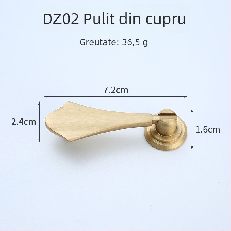 Mâner pentru sertar/ dulap — alamă, finisaj cu trasare pe fir, stil chinez nou, Model 1