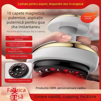 Dispozitiv electric de masaj cu ventuze și presiune negativă, model SWN-3301, alimentare USB, temperatură reglabilă 35–42°C, carcasă ABS, baterie 1200mAh