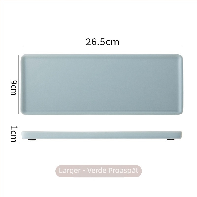 Tavă pătrată din porțelan pentru bijuterii, baie și deserturi – compatibilă cu microunde, finisaj glazurat, imprimare logo, personalizare disponibilă