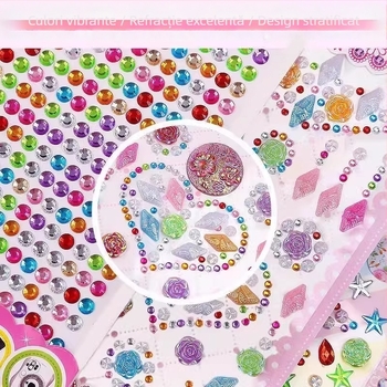 Friendly Set de autocolante pentru copii: 3D în relief, cu pietre cristal, pentru telefoane și jurnale — Material: Alt; Stil: Cartoon; Meșteșug: Autocolant; Cod produs XY-800-4Z