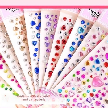 Friendly Set de autocolante pentru copii: 3D în relief, cu pietre cristal, pentru telefoane și jurnale — Material: Alt; Stil: Cartoon; Meșteșug: Autocolant; Cod produs XY-800-4Z