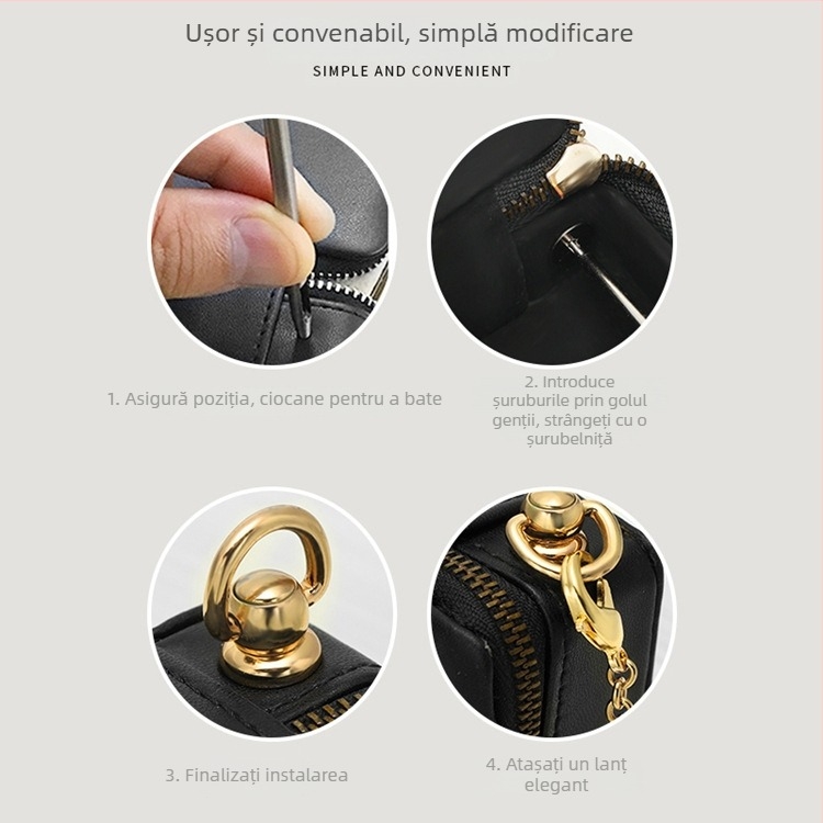 Set DIY pentru transformarea gentii de machiaj – cupru, model KZ006, brand Decorate, toamnă 2022
