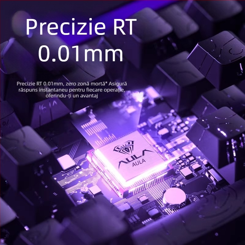 Tastatură mecanică cu fir, 87 taste, ax magnetic Neptune, iluminare RGB, carcasă din aliaj de aluminiu