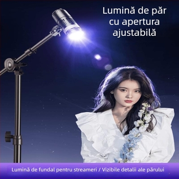 JY-912 Lumină de completare mini cu telecomandă pentru filmări verticale, iluminare de studio suspendată 150W+