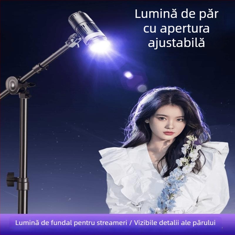 JY-912 Lumină de completare mini cu telecomandă pentru filmări verticale, iluminare de studio suspendată 150W+