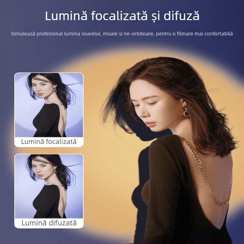 JY-912 Lumină de completare mini cu telecomandă pentru filmări verticale, iluminare de studio suspendată 150W+