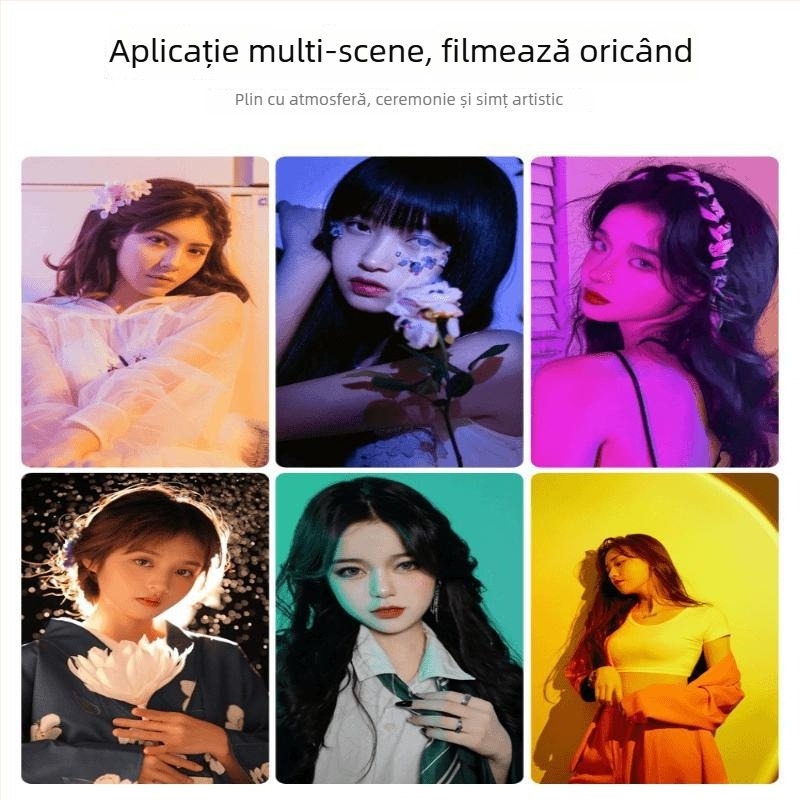 JY-912 Lumină de completare mini cu telecomandă pentru filmări verticale, iluminare de studio suspendată 150W+