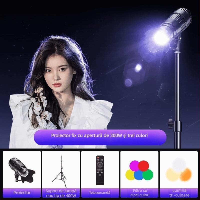 JY-912 Lumină de completare mini cu telecomandă pentru filmări verticale, iluminare de studio suspendată 150W+