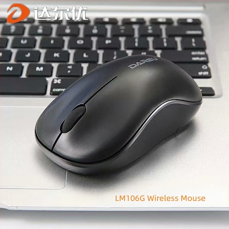 Mouse LM106G fără fir, USB, conexiune 2.4G, 1000 DPI, 3 butoane, design ergonomic