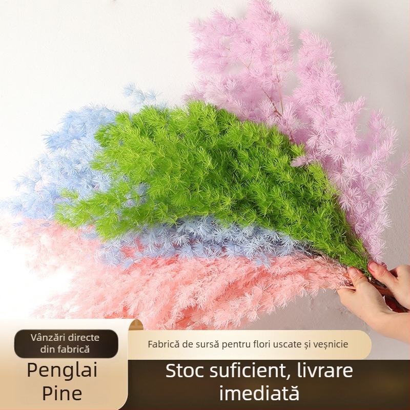 Buchet cu flori conservate Penglai Pine – decor pentru casă, lucrat manual, material DIY