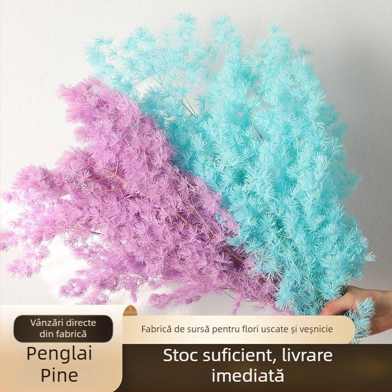 Buchet cu flori conservate Penglai Pine – decor pentru casă, lucrat manual, material DIY