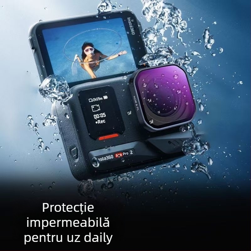 Set filtre pentru camera sport ShadowStone 360Acepro2: CPL polarizat, filtre ND8/ND16/ND32, construcție din silicon