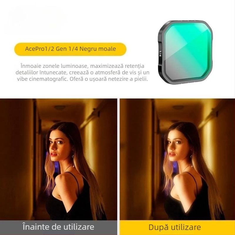 Set filtre pentru camera sport ShadowStone 360Acepro2: CPL polarizat, filtre ND8/ND16/ND32, construcție din silicon
