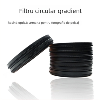 Set filtru gradient 5-în-1 pentru cameră SLR, montaj universal, include 3 lavete de curățare, procesare OEM