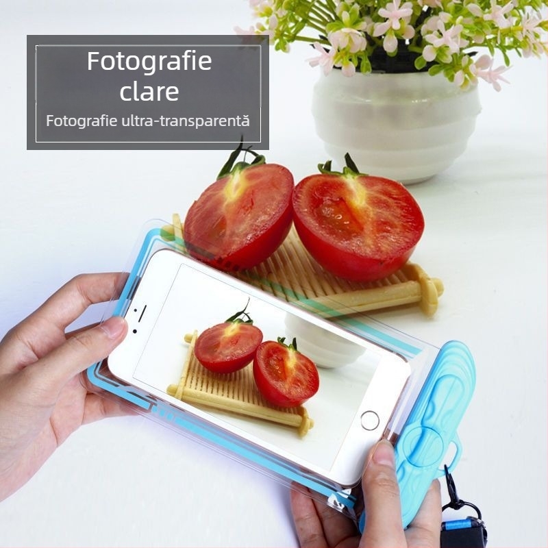 Husă impermeabilă pentru telefon cu touchscreen, PVC, pentru înot, scufundări și activități în aer liber