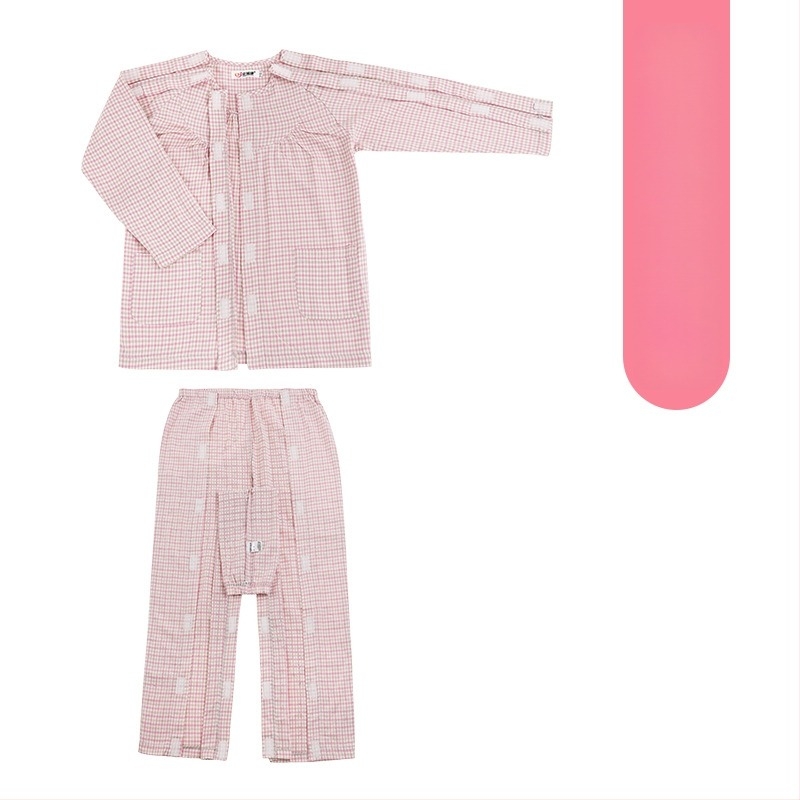 Jingruikang Îmbrăcăminte de îngrijire medicală, unisex, 95% bumbac, mâneci Raglan, guler rotund, lungime 80–100 cm, primăvară/toamnă