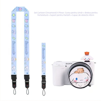 Set accesorii cameră: curea încheietură, curea umăr, capac obiectiv, capac hot shoe (Model: Wrist strap, Shoulder strap, Lens cap, Hot shoe cap; Lansare: 2025; Categoria livrării: Spot goods)