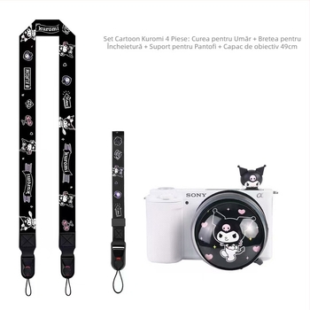 Set accesorii cameră: curea încheietură, curea umăr, capac obiectiv, capac hot shoe (Model: Wrist strap, Shoulder strap, Lens cap, Hot shoe cap; Lansare: 2025; Categoria livrării: Spot goods)