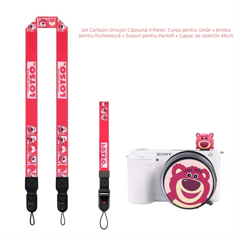 Set accesorii cameră: curea încheietură, curea umăr, capac obiectiv, capac hot shoe (Model: Wrist strap, Shoulder strap, Lens cap, Hot shoe cap; Lansare: 2025; Categoria livrării: Spot goods)