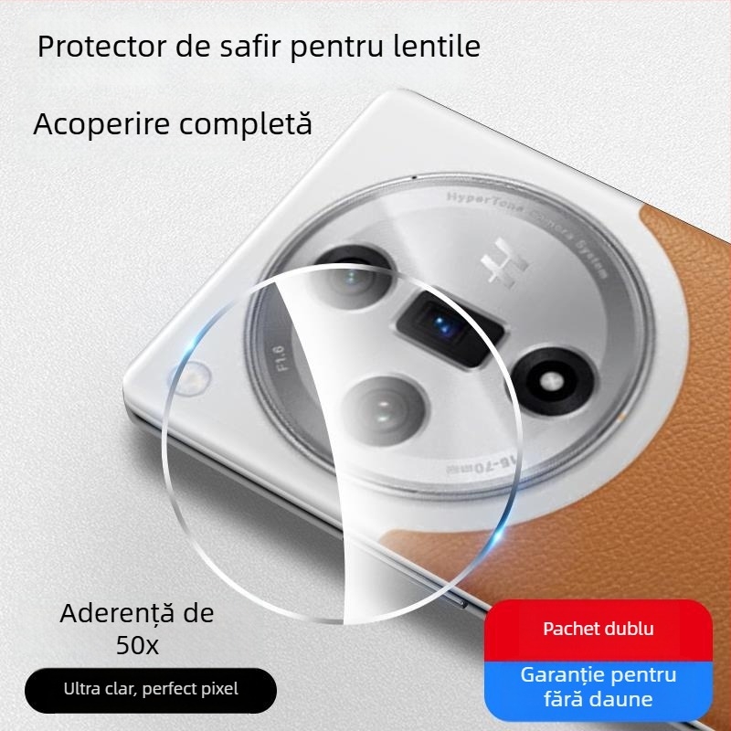 Film pentru obiectiv din sticlă temperată pentru Oppo Find X8 Pro / Find X8S / Find X7 – claritate HD, protecție obiectiv