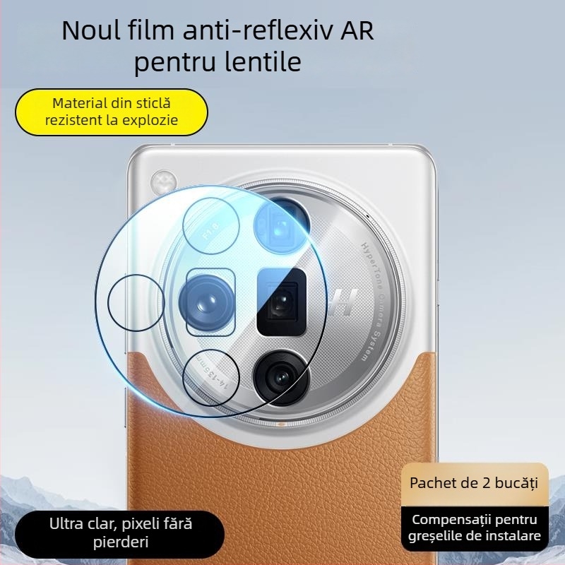 Film pentru obiectiv din sticlă temperată pentru Oppo Find X8 Pro / Find X8S / Find X7 – claritate HD, protecție obiectiv