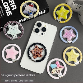 Suport pentru telefon de birou cu mecanism magnetic pliabil, universal pentru telefoane mobile, plastic, montaj pe spate (mecanism magnetic pliabil; universal pentru telefoane; plastic; montaj pe spate)