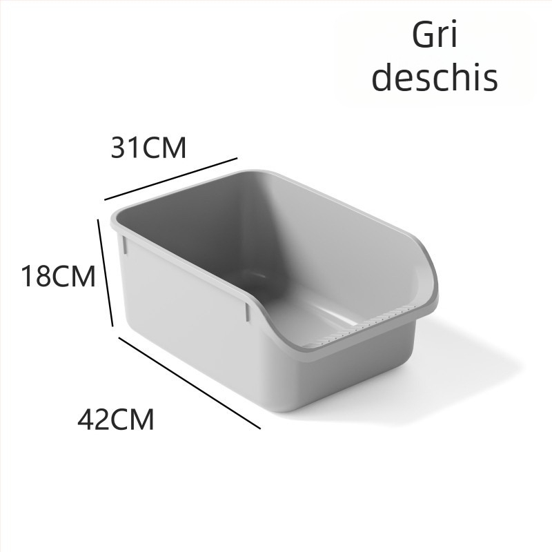 Vas de nisip pentru pisici, design semiînchis, anti-vărsat, pentru pisici și câini, PP material, Berry brand