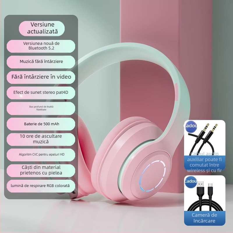 Nothing căști Bluetooth pentru cap cu control vocal, Bluetooth 5.2 fără întârziere, stil sport, autonomie baterie până la 4 ore