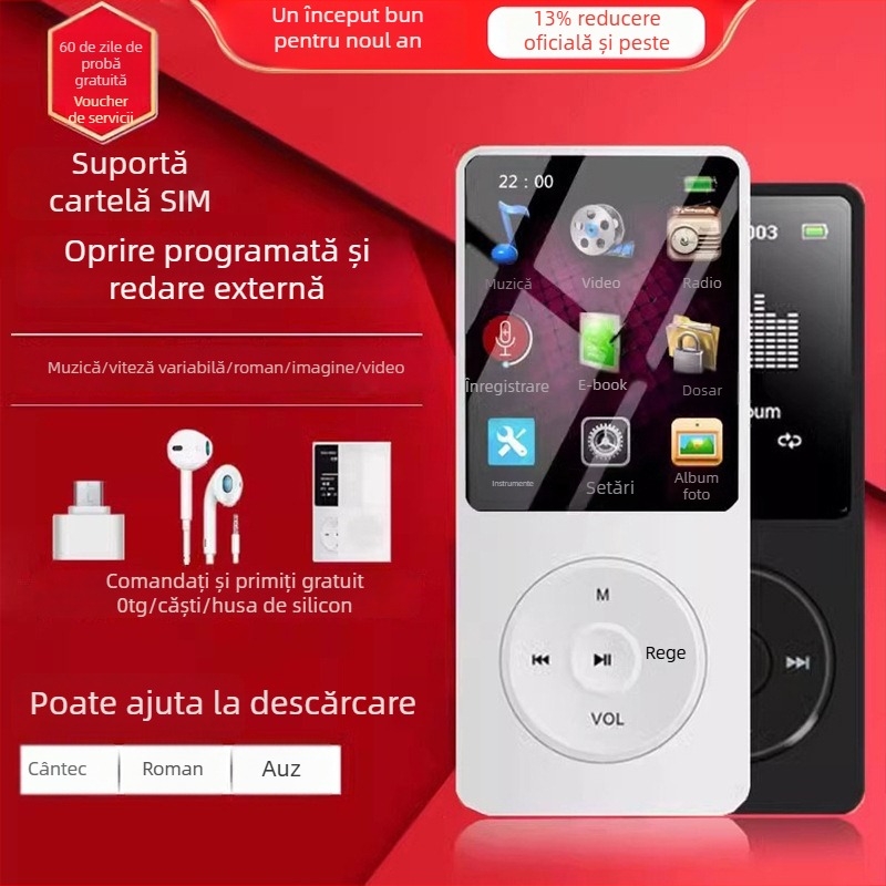Versiune pentru studenți MP3/MP4/MP5 compact cu slot pentru card și difuzor extern