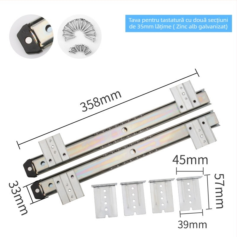 Șină pentru tastatură pentru biroul de calculator, material plastic, model SAD, Jingxin, stil: minimalist modern