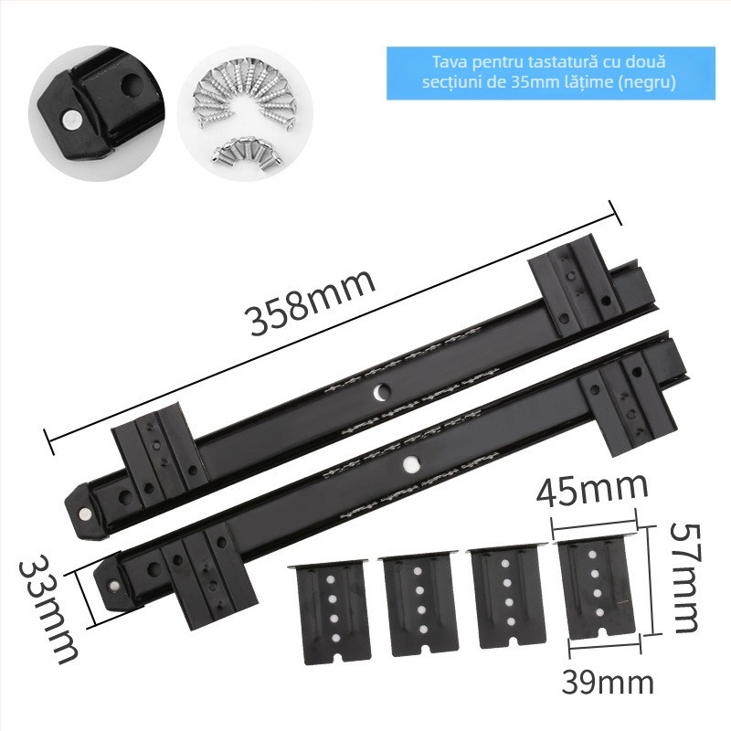 Șină pentru tastatură pentru biroul de calculator, material plastic, model SAD, Jingxin, stil: minimalist modern